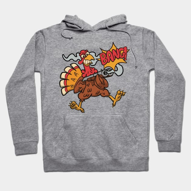 Turkey's Revenge Funny Thanksgiving Holiday Hoodie by TheAparrelPub
